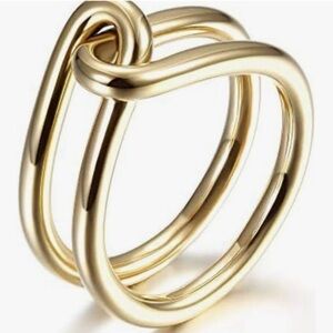 NWT Gold Love Knot Ring | Polished Stainless Steel